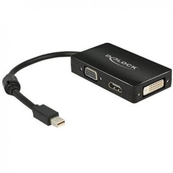 DeLOCK 62631 Adapter miniDisplayPort auf VGA HDMI DVI 0.16 m schwarz