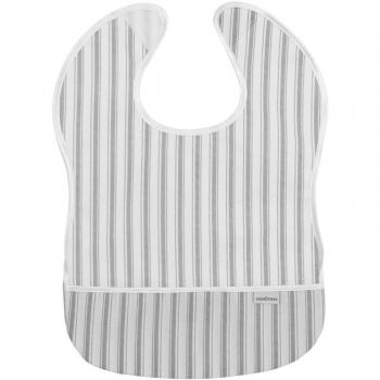 Cambrass Denim - Babero plastificado cuadrado, color gris / raya