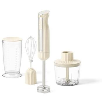 Batidora de Mano Guzzini Sous Chef 600W con Accesorios, Color Crema