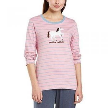 Hatley Show Horses - Pasture Bedtime - Camiseta de pijama para mujer, color rosa, talla m