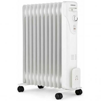 Radiador Eléctrico de Aceite Oceanic 2500W - Blanco - 3 Potencias - 11 Elementos - Móvil