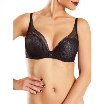 Sujetador Chantelle Festivite T-Shirt con Encaje Negro Talla 80D