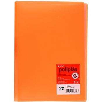 Grafoplas 1451656 - Carpeta de 20 fundas, color Naranja