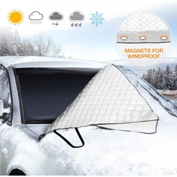 isimsus ismagnet Cover Parabrisas, winterabdeckung Auto scheibenabdeckung frostabdeckung magnético plegable desmontable Hielo – Protector de pantalla Parabrisas protectora para invierno invierno