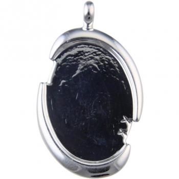 8 x 25 mm Oval Bead House lámpara de techo colgante con botella con boquilla y tapa, bañado en plata