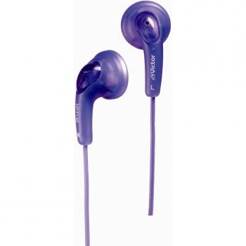JVC Kenwood Violet Wired Inner Ear Gummy Headphones HP-F140-V