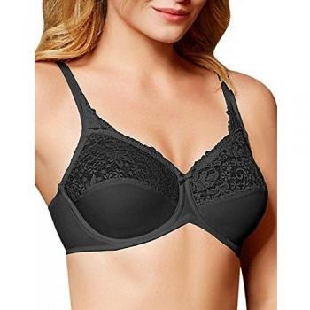 Bali Tailored Minimizer Lace Trim Bra Black, Size 40C, Gender: Female