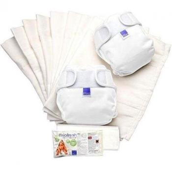 Bambino Mio Mioduo Set de Actualización de Pañales Reutilizables, Blanco, Talla 2