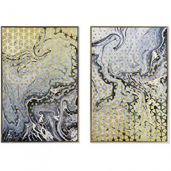 Cuadro Abstracto Moderno Lacado DKD Home Decor 60 x 3 x 90 cm (2 Unidades)
