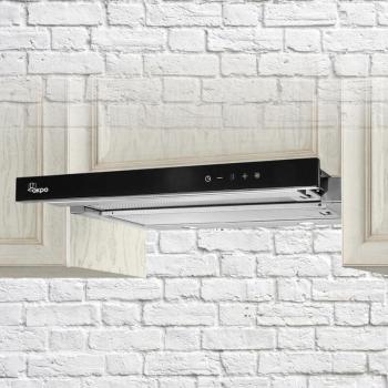 Campana Extractora Semintegrada Akpo WK-7 Light Glass Touch 60 cm Negra 220 m³/h con Control Táctil