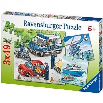 Puzzle Ravensburger - Fuerzas de Policía, 3 x 49 Piezas