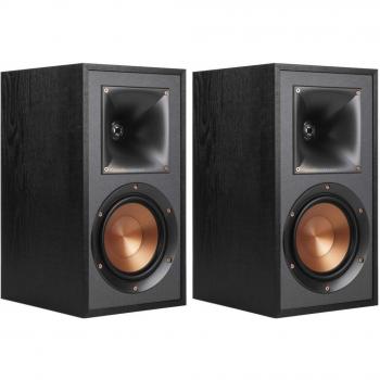 Altavoces de estantería Klipsch R-51M en color negro, par de altavoces compactos de alta fidelidad