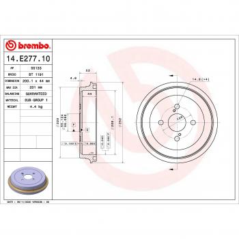 Tambor de freno BREMBO 14.E277.10
