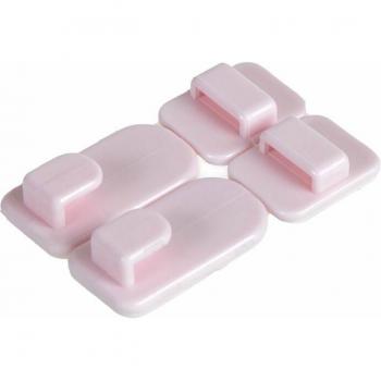 Kit de ganchos adhesivos para mando a distancia de TV y aire acondicionado, organizador de papelería, soporte de almacenamiento en pared, 4 piezas