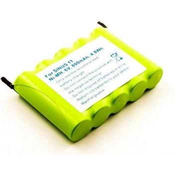 AccuCell - Batería para Siemens Sinus 11, NiMH, 6 V, 800 mAh, 5 x AA