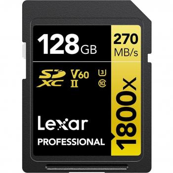 Lexar Professional 1800x Tarjeta SDXC 128GB UHS-II U3 V60 Clase 10