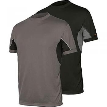 Camiseta Industrial Starter Extreme 8820B Gris Claro/Negro Alta Transpirabilidad y Secado Rápido Talla L