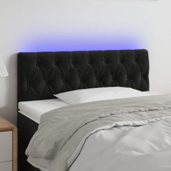 Cabecero LED de Terciopelo Negro 90x7x78/88 cm con Iluminación Integrada