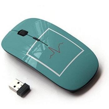 ART-GEAR Ratón óptico 2.4G inalámbrico / Doctor Beat Teal Er Life Minimalist