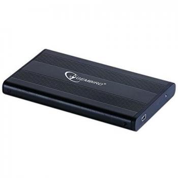 Gembird 2.5 SATA External HDD Enclosure - USB 2.0, Black Aluminum