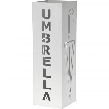 Pide X esa Boca Umbrella Paragüero, Metal, Blanco, 15.5x15.5x49 cm