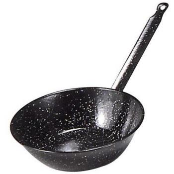 Garcima Sartén Honda con Mango, Esmalte, Negro, 36 cm