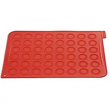 Silikomart, Tapete para Realizar 48 Macarons, Rojo