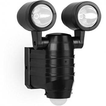 Smartwares FSL-80113 Foco, 2 bombillas LED de 4 W, Sensor de movimiento, Alimentado con batería