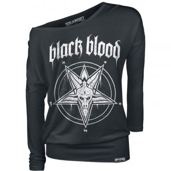 Black Blood Pentagram Manga larga Mujer Negro L