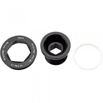 Tornillo y tapa Race Face Cinch para bicicletas XC/AM, compatible con sistemas de pedalier Cinch, fabricado en aleación ligera, diseño optimizado para resistencia y durabilidad, incluye tornillo y tapa