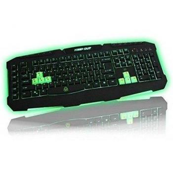 Teclado Gaming KeepOut F89PRO con Retroiluminación en 7 Colores, 12 Teclas Multimedia, Sistema Anti-Ghosting y Cable USB de Nylon Reforzado