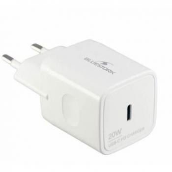 Cargador Universal USB-C 20W Bluestork Blanco