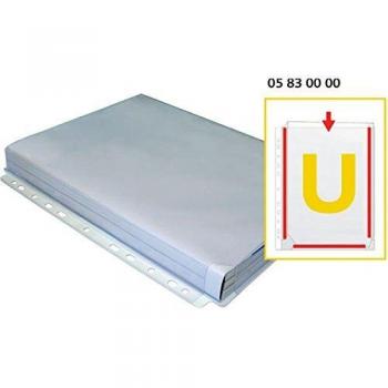 Grafoplás 5830000. Bolsa de 5 Fundas para documentos, 310 x 210 x 25 mm, PVC 180 Micras, 11 taladros