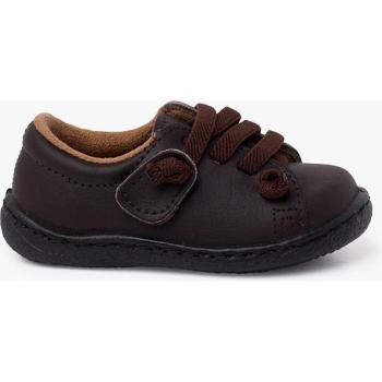 Zapatillas deportivas de piel lavable para bebés con cordones elásticos