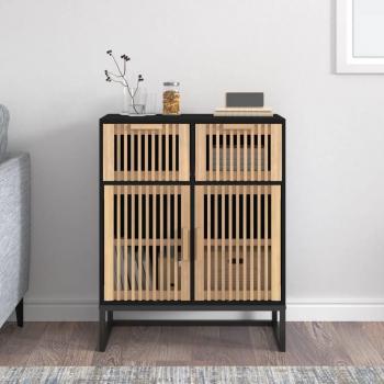 Armario negro de madera multicapa 60x30x75 cm