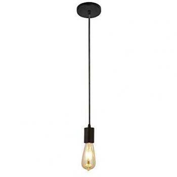 Lámpara de Suspensión Industrial-Nórdica Squiggle Acero Negro 1 Luz E27