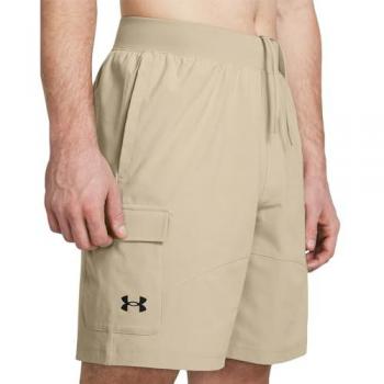 Under Armour Men's Stretch Woven Cargo Shorts, Size: Large, Colour: Stone, Grey (Rock), Khaki Base / Black L, Beige