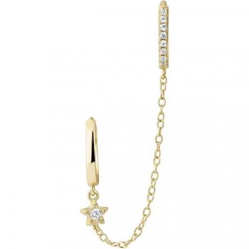 Ear Candy - Piercing múltiple Thais de plata bañada en oro amarillo 18k