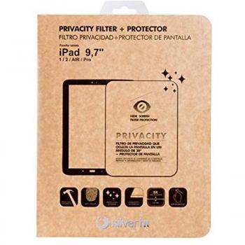 Silver HT 1217 - Protector de Pantalla con Filtro de privacidad para Apple iPad 9.7''
