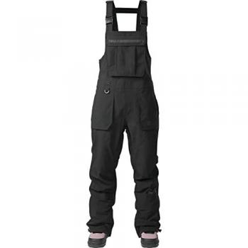 Thirtytwo Basement Bib WMN Black L - Pantalones de esquí tipo bib para mujer, color negro, talla L, fabricados con materiales resistentes al agua y transpirables, diseño ajustable en tirantes, múltiples bolsillos para almacenamiento