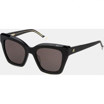 Gafa de Sol Cuadrada Yalea de Acetato para Mujer, Color Negro Brillante y Marrón, Categoría 3