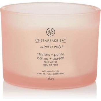 Chesapeake Bay Mind & Body Stillness & Purity 3-Wick Candle (Rose Water Scent)