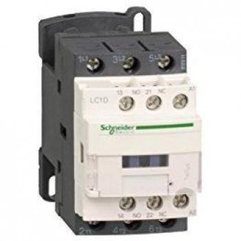Contactor TeSys D Schneider Electric LC1D18Q7, 3 polos, 1NA/1NC, 18A, bobina 380V AC, dimensiones 86mm x 45mm x 77mm