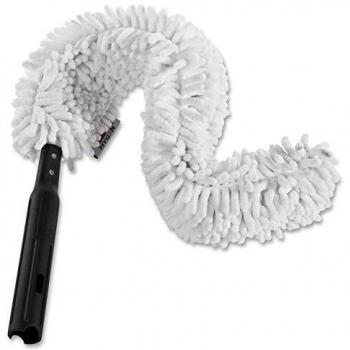 Rubbermaid Commercial Products FGQ85200WH00, Hygen Quick-Connect Flexible Dusting Wand with High Performance Microfibre - White