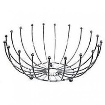 Cesta Metálica Redonda de Hierro - 32 cm de Diámetro y 13 cm de Altura