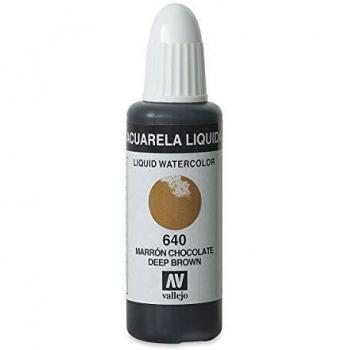 Vallejo - Acuarela líquida 32ml, color marrón chocolate