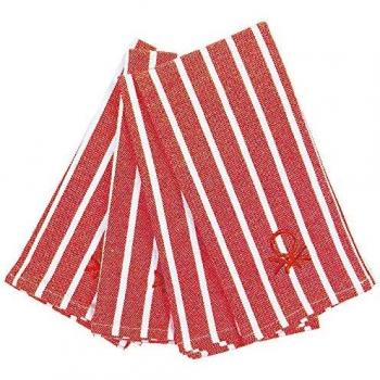UNITED COLORS OF BENETTON. SET 4PC PAÑO COCINA 50X70CM 170GSM 100% ALGODÓN ROJO RAINBOW, 50x70