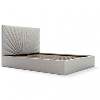 Canapé abatible 160 x 200 cm - Tela gris claro - RILIODA de Pascal Morabito