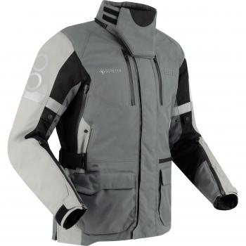Bering Chaqueta de Moto Antartica GTX Impermeable Textil Negro-Gris XL