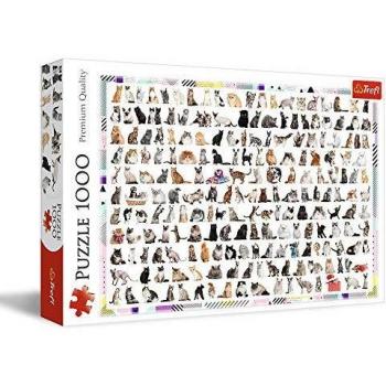 Puzzle 1000 Piezas 208 Gatos de Trefl, Multicolor, Premium Quality